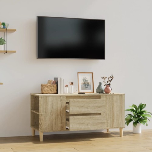 Mobile Porta TV Rovere Sonoma 102x44,5x50 cm Legno Multistrato