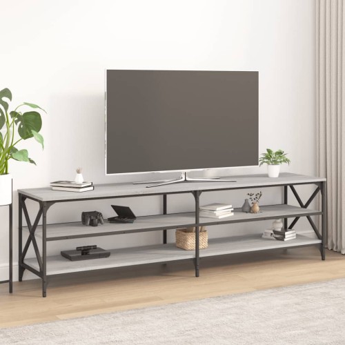 Mobile TV Grigio Sonoma 180x40x50 cm in Legno Multistrato