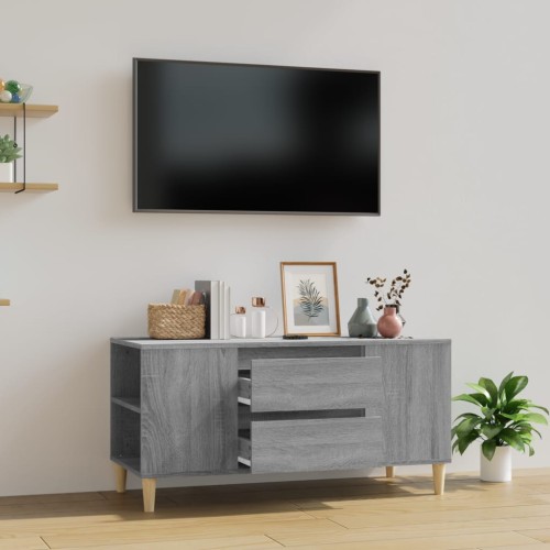 Mobile Porta TV Grigio Sonoma 102x44,5x50 cm Legno Multistrato