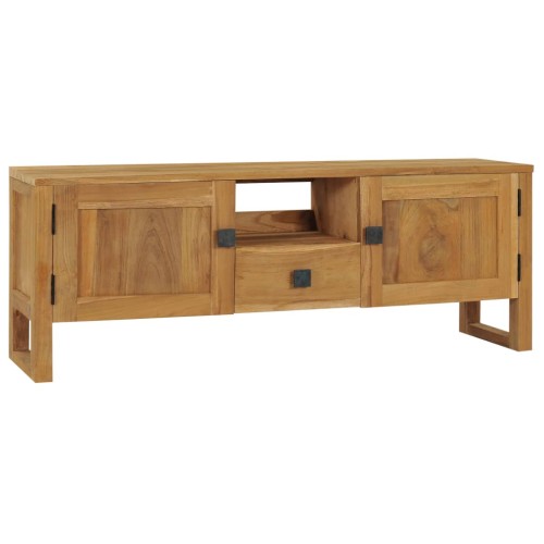 Mobile Porta TV 120x32x45 cm in Legno Massello di Teak