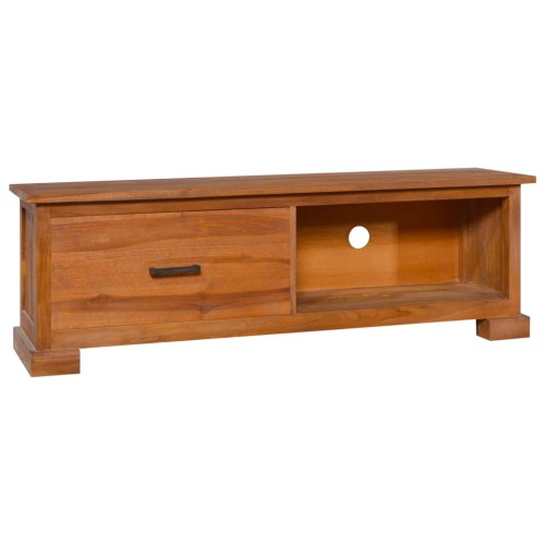 Mobile Porta TV 112x30x37 cm in Legno Massello di Teak