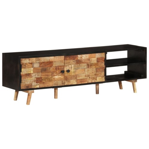 Mobile TV 140x30x45 cm Legno Mango Grezzo e Massello d'Acacia