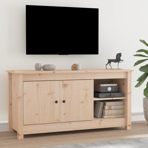 Mobile Porta TV 103x36,5x52 cm in Legno Massello di Pino