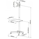 Carrello staffa porta TV da 19 a 37 pollici con mensola Wilson4