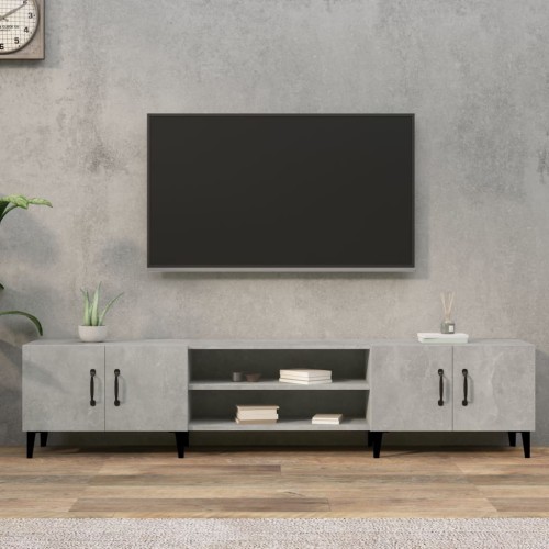 Mobile Porta TV Grigio Cemento 180x31,5x40 cm Legno Multistrato