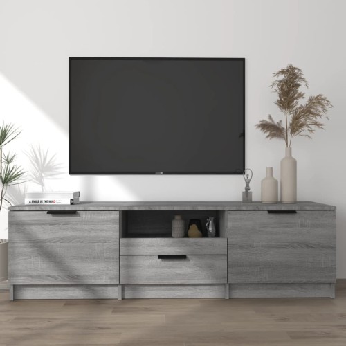 Mobile TV Grigio Sonoma 140x35x40 cm in Legno Ingegnerizzato