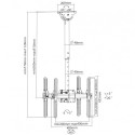 Supporto TV da soffitto telescopico per 2 TV da 32 a 55 pollici Dizzy2