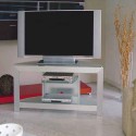 Mobiletto porta TV in alluminio e cristallo Extra 130