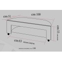 Carrello porta televisione in alluminio e cristallo L100 cm Coleman