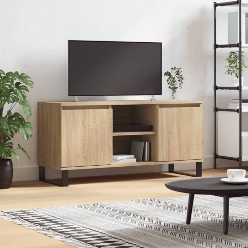 Mobile Porta TV Rovere Sonoma 104x35x50 cm in Legno Multistrato