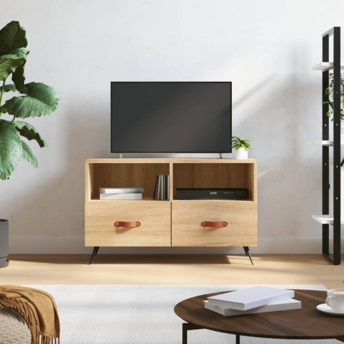 Mobile per TV Rovere Sonoma 80x36x50 cm Legno Multistrato