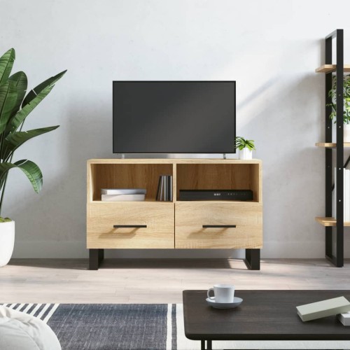 Mobile per TV Rovere Sonoma 80x36x50 cm Legno Multistrato