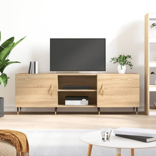 Mobile Porta TV Rovere Sonoma 150x30x50 cm in Legno Multistrato