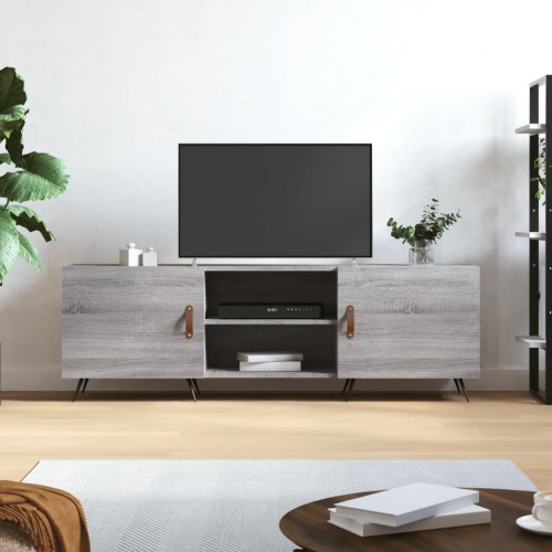 Mobile Porta TV Grigio Sonoma 150x30x50 cm in Legno Multistrato