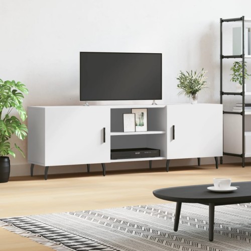 Mobile Porta TV Bianco 150x30x50 cm in Legno Multistrato