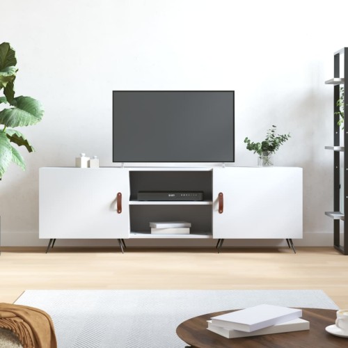 Mobile Porta TV Bianco 150x30x50 cm in Legno Multistrato