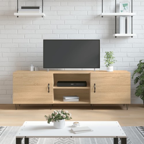 Mobile Porta TV Rovere Sonoma 150x30x50 cm in Legno Multistrato