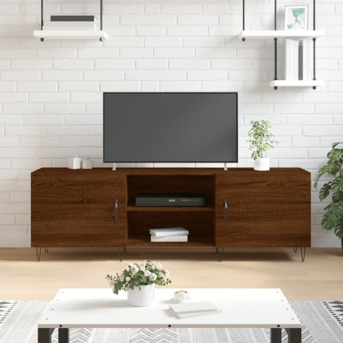 Mobile Porta TV Rovere Marrone 150x30x50cm in Legno Multistrato