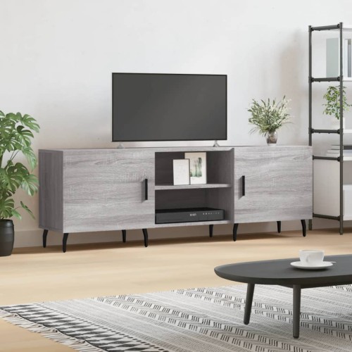 Mobile Porta TV Grigio Sonoma 150x30x50 cm in Legno Multistrato