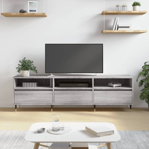 Mobile Porta TV Grigio Sonoma 150x30x44,5 cm Legno Multistrato