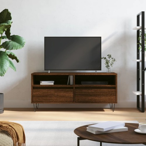 Mobile TV Rovere Marrone 100x34,5x44,5 cm in Legno Multistrato