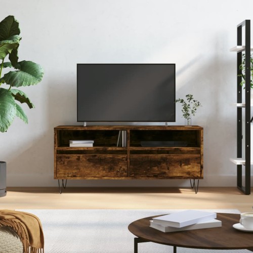 Mobile TV Rovere Fumo 100x34,5x44,5 cm in Legno Multistrato