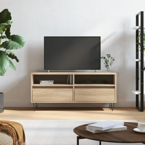 Mobile TV Rovere Sonoma 100x34,5x44,5 cm in Legno Multistrato