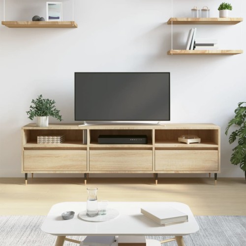 Mobile Porta TV Rovere Sonoma 150x30x44,5 cm Legno Multistrato