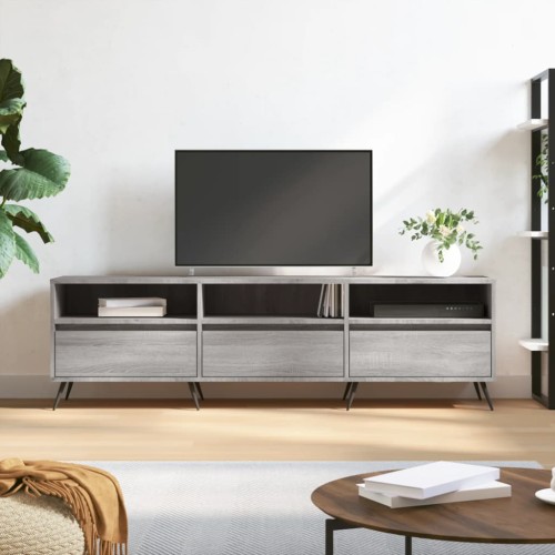 Mobile Porta TV Grigio Sonoma 150x30x44,5 cm Legno Multistrato