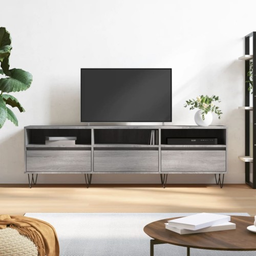 Mobile Porta TV Grigio Sonoma 150x30x44,5 cm Legno Multistrato