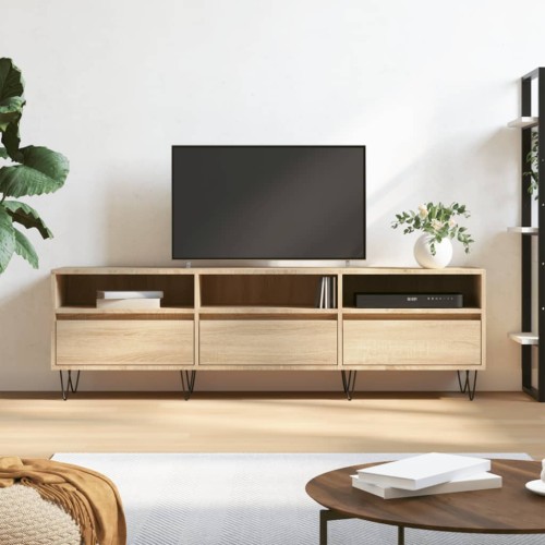 Mobile Porta TV Rovere Sonoma 150x30x44,5 cm Legno Multistrato