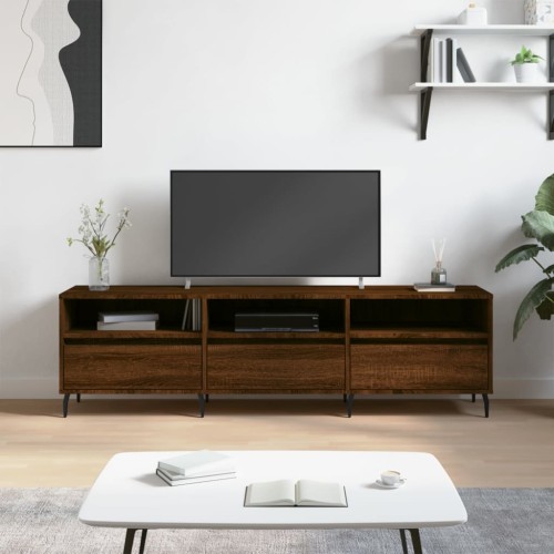 Mobile Porta TV Rovere Marrone 150x30x44,5 cm Legno Multistrato