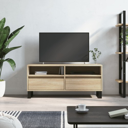 Mobile TV Rovere Sonoma 100x34,5x44,5 cm in Legno Multistrato