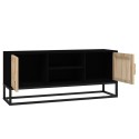 Mobile Porta TV Nero 105x30x45 cm in Legno Multistrato e Ferro