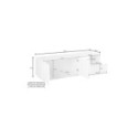 Madia porta TV design moderno Annabel 2A/1C/1V White