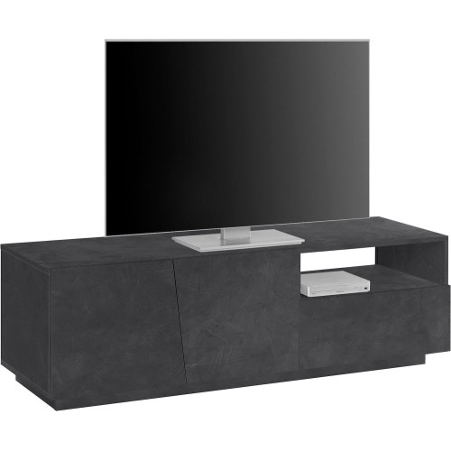 Madia porta TV design moderno Annabel 2A/1C/1V Slate