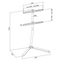 Supporto tv da terra Nausillo per TV da 49-70"