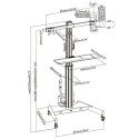 Carrello porta TV con ruote e mensola Fudreus