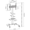 Carrello TV LCD/LED/PLASMA da 32 a 55 pollici Dribbling